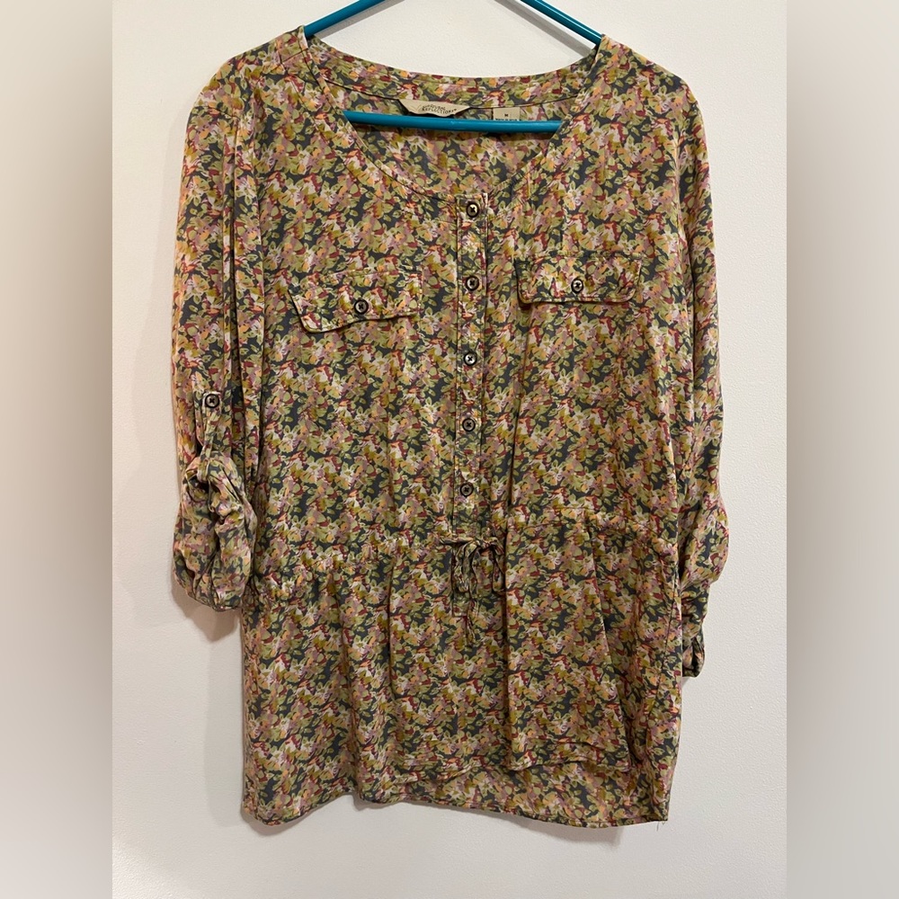 Tunic with tie and buttons floral print from Bass Pro Shops